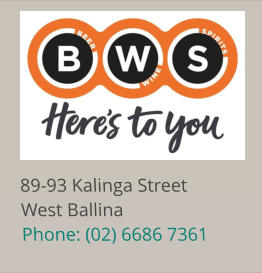 89-93 Kalinga Street West Ballina Phone: (02) 6686 7361